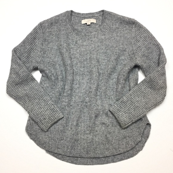 LOFT Sweaters - Loft SOFT grey ribbed sweater